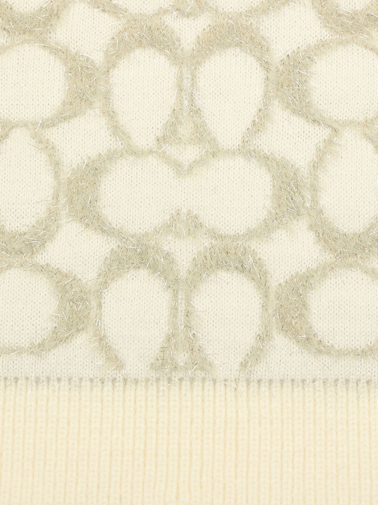 COACH Cream Signature C Metallic Muffler - Image 4 of 4