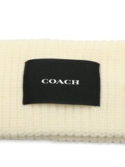 COACH Cream Woven Patch Knit Headband - Image 4 of 4