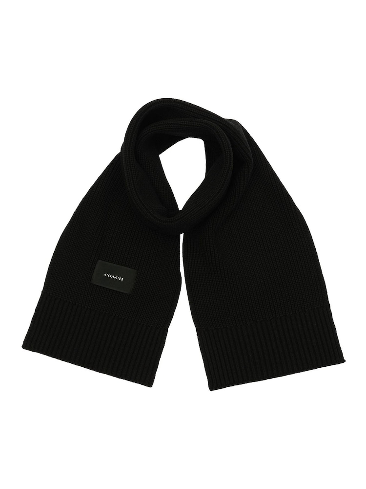 COACH Woven Patch Knit Scarf - Imagen 1 de 3