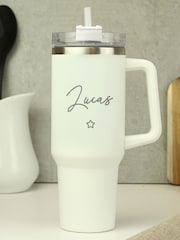 PMC Personalised Star 40oz White Travel Cup - Image 2 of 3