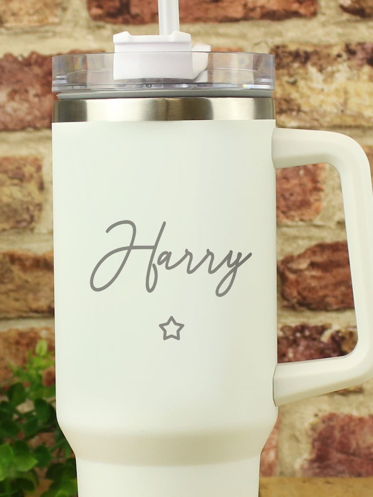 PMC Personalised Star 40oz White Travel Cup - Image 3 of 3