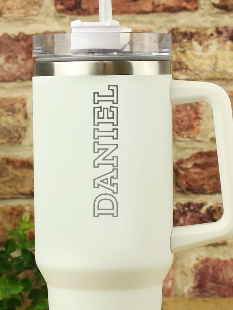 PMC Personalised 40oz White Travel Cup - Image 3 of 3