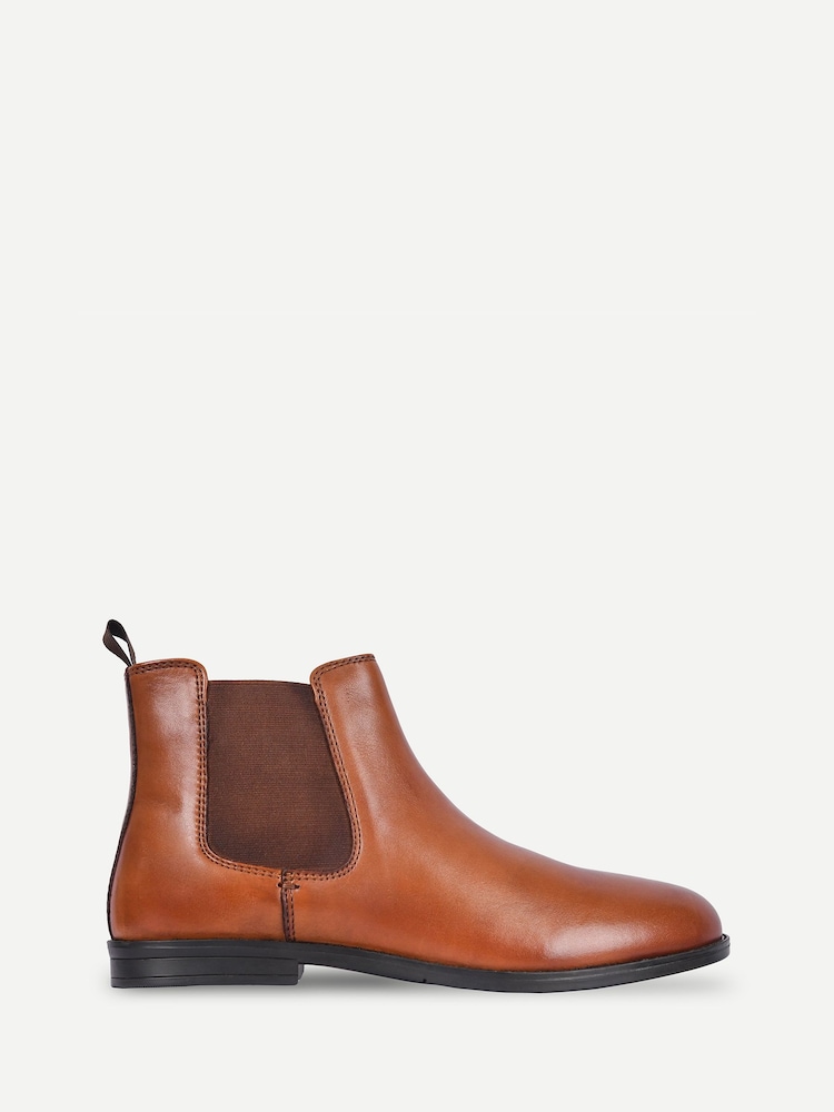 Off The Hook Brown Trueman Leather Chelsea Boots - Image 1 of 6