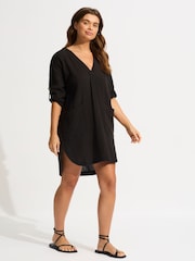 Seafolly Boyfriend Blue 100% Cotton Beach Coverups - Image 1 of 1