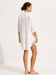 Seafolly Boyfriend Blue 100% Cotton Beach Coverups - Image 4 of 4