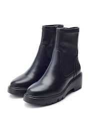 Moda in Pelle Arvert Stud Detailed Sock Ankle Black Boots - Image 2 of 4