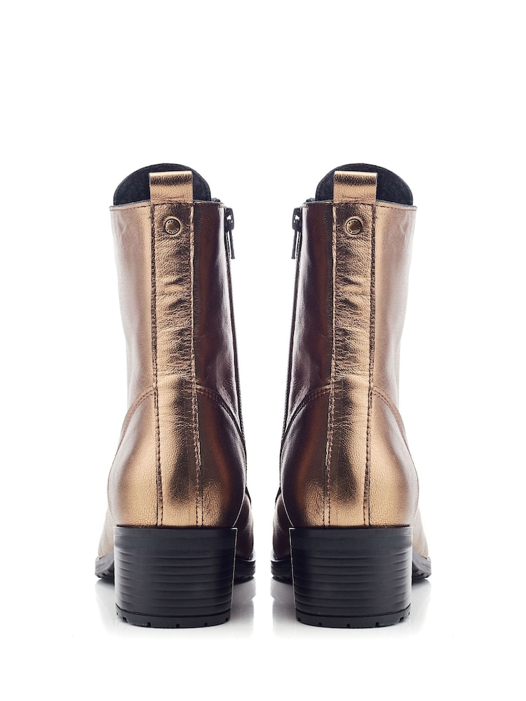 Moda in Pelle BEZZIE LACE UP LEATHER ANKLE BOOT - Image 3 of 4