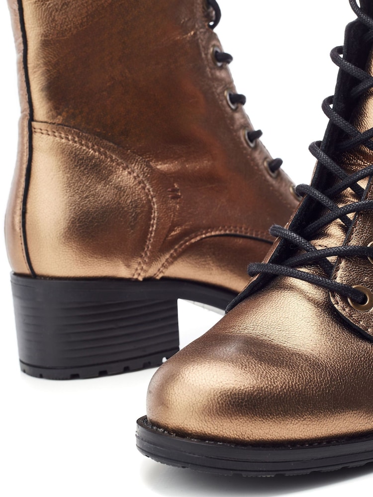 Moda in Pelle BEZZIE LACE UP LEATHER ANKLE BOOT - Image 4 of 4