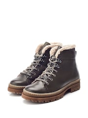 Moda in Pelle Onella Lace-Up Stitch Detail Leather Boots - Image 2 of 4