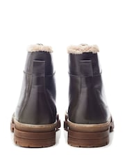 Moda in Pelle Onella Lace-Up Stitch Detail Leather Boots - Image 3 of 4