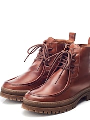 Moda in Pelle Orchid Apron Toe Slab Ankle Boots - Image 2 of 4
