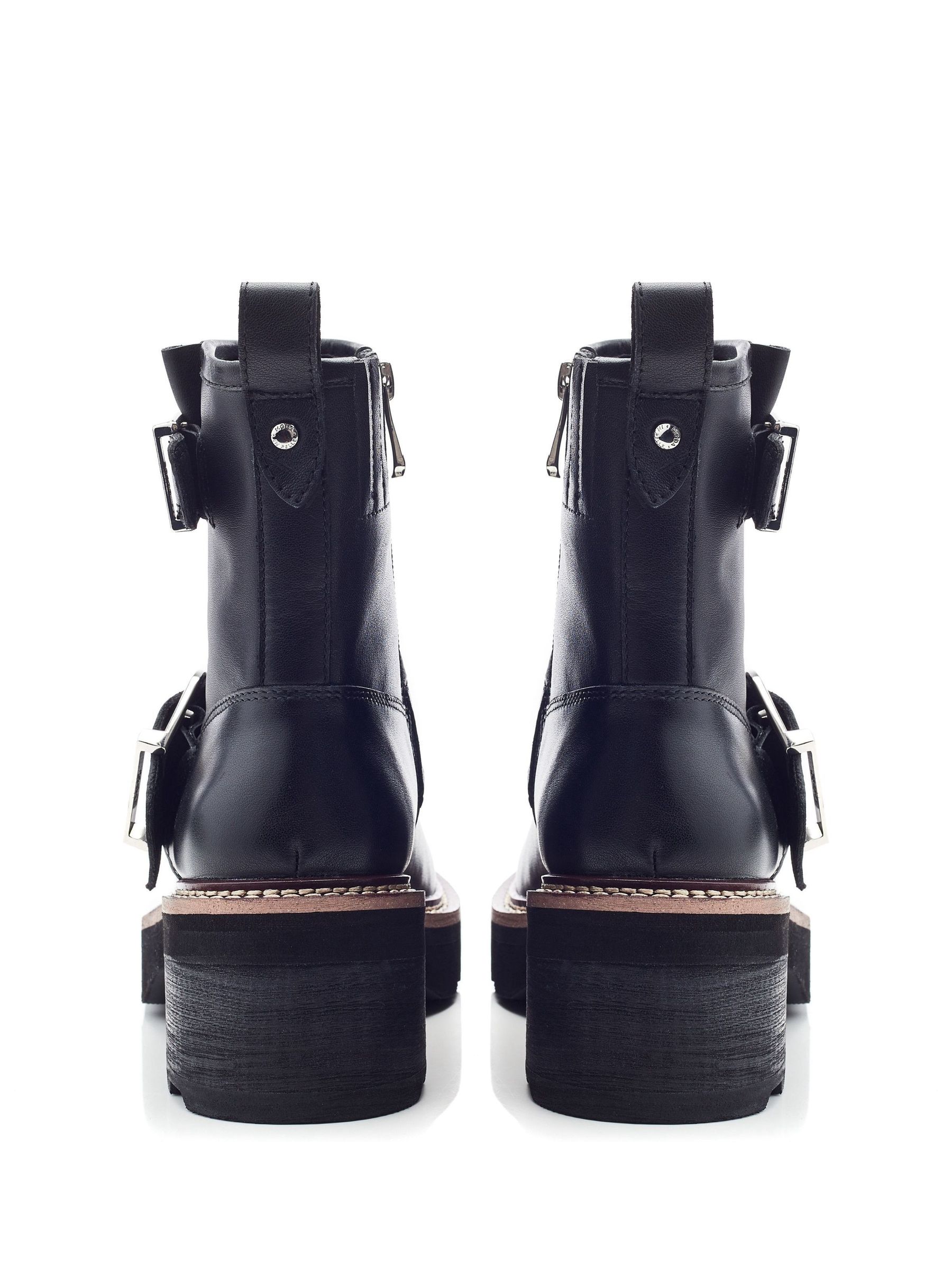 Buy Moda in Pelle Barbel Buckle Detail Chunky Leather Biker