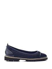 modra - Moda in Pelle Egleton Toe Cap Ballerina Shoes - Slika 1 iz 4