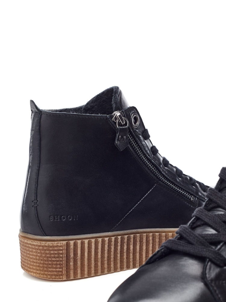 Moda in Pelle Oldfield Lace-Up Leather Boots With Slap Sole - Image 4 of 4