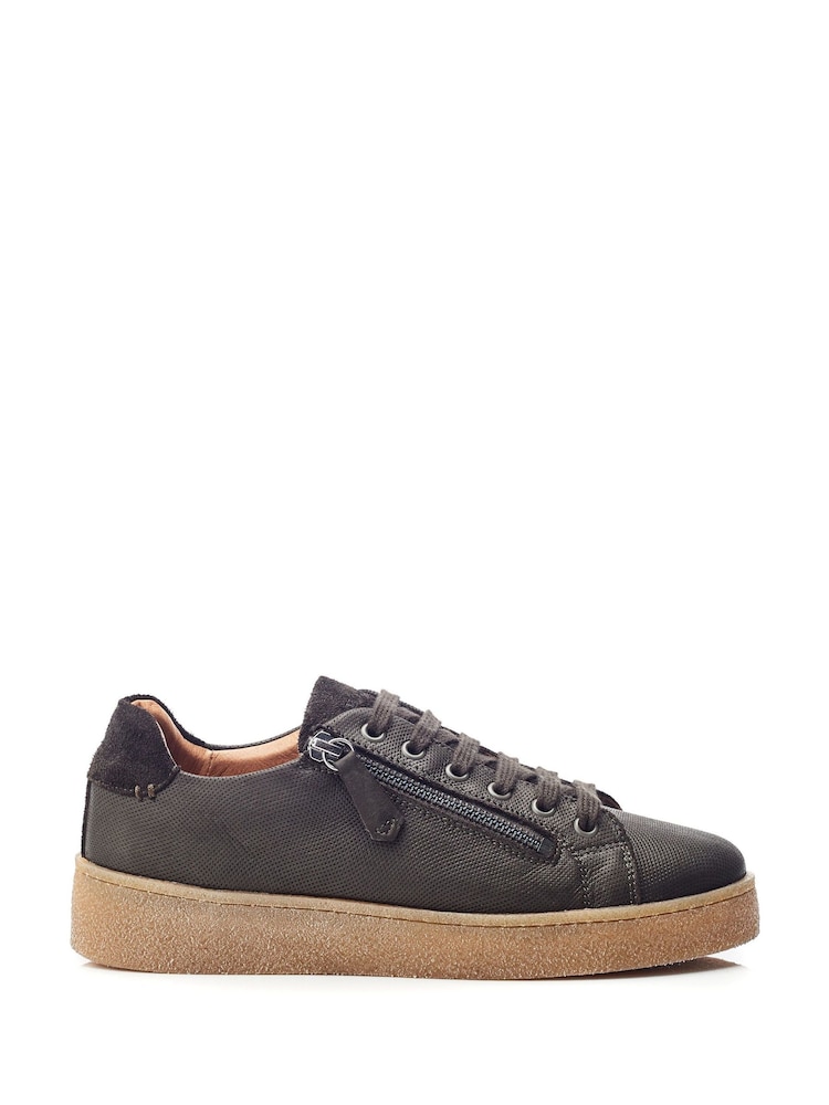 Moda in Pelle Elston Gum Sole Side Zip Trainers - Image 1 of 4