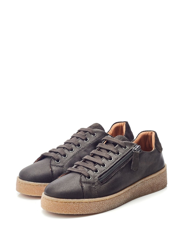 Moda in Pelle Elston Gum Sole Side Zip Trainers - Image 2 of 4