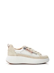 Moda in Pelle Bouville Chunky Two Tone Side Zip Leather Trainers - Image 1 of 4