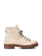 Moda in Pelle Onella Lace-Up Stitch Detail Leather Boots - Image 1 of 4