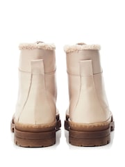 Moda in Pelle Onella Lace-Up Stitch Detail Leather Boots - Image 3 of 4