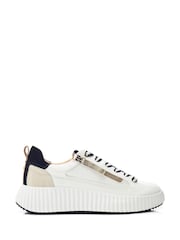 Moda in Pelle Bouville Chunky Two Tone Side Zip Leather Trainers - Image 1 of 4