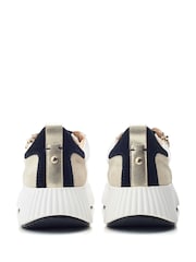 Moda in Pelle Bouville Chunky Two Tone Side Zip Leather Trainers - Image 3 of 4