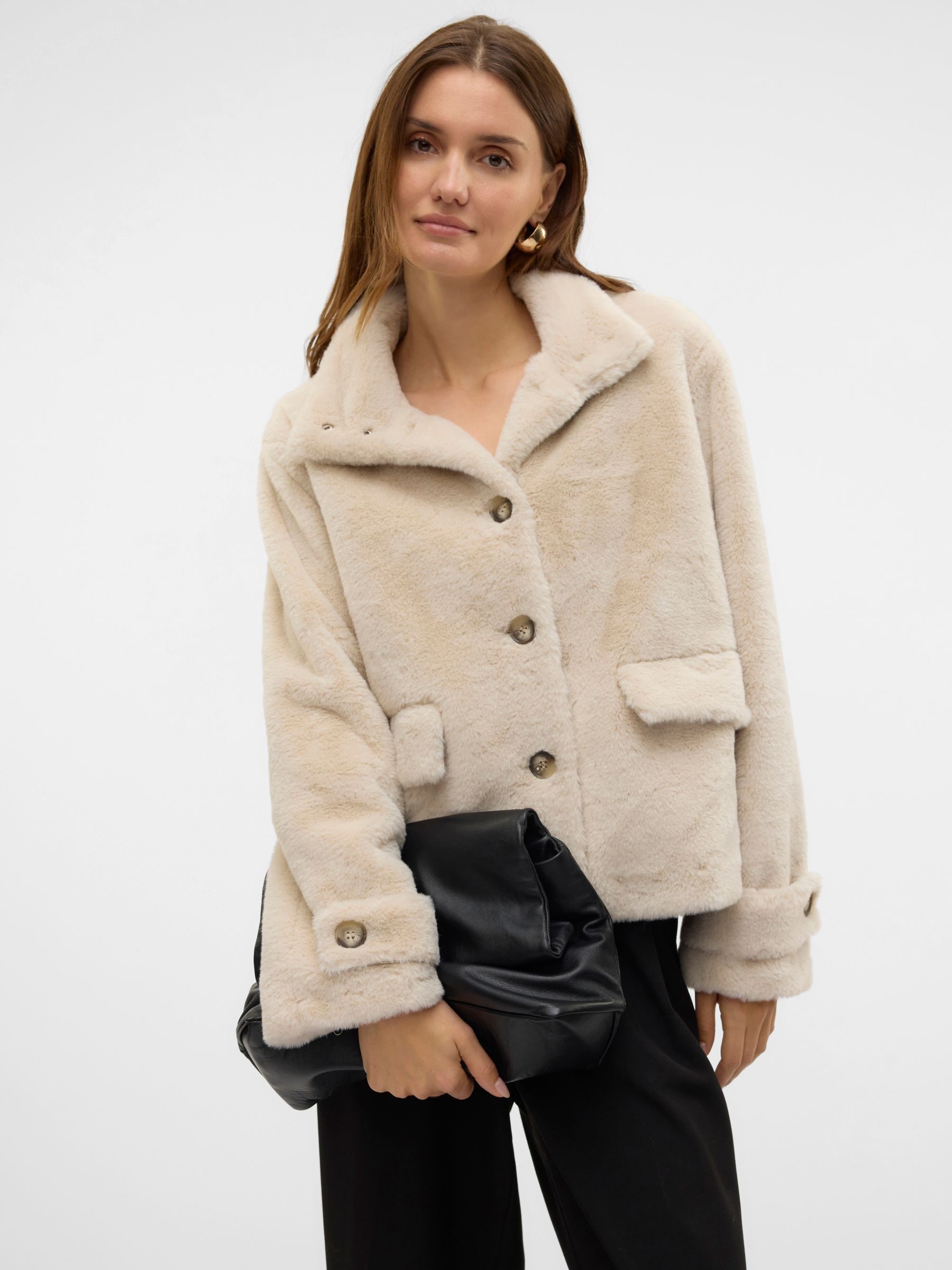 Vero moda short faux fur jacket cheap