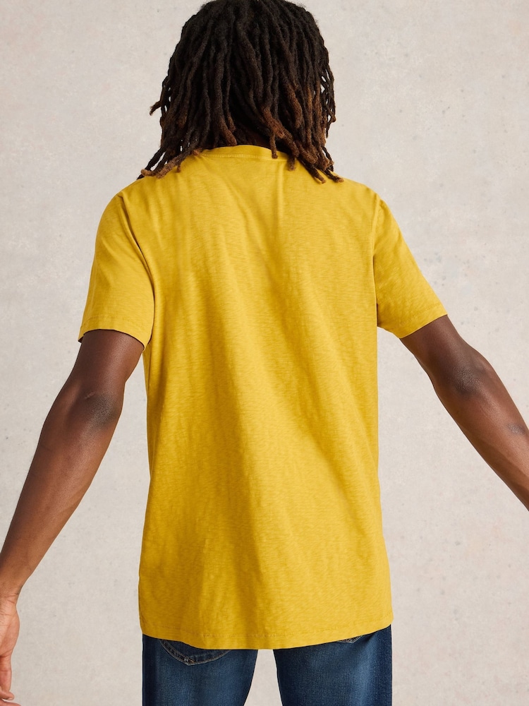 White Stuff Yellow Abersoch Short Sleeve 100% Cotton T-Shirt - Image 2 of 6