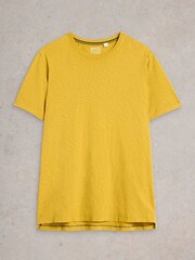 White Stuff Yellow Abersoch Short Sleeve 100% Cotton T-Shirt - Image 5 of 6