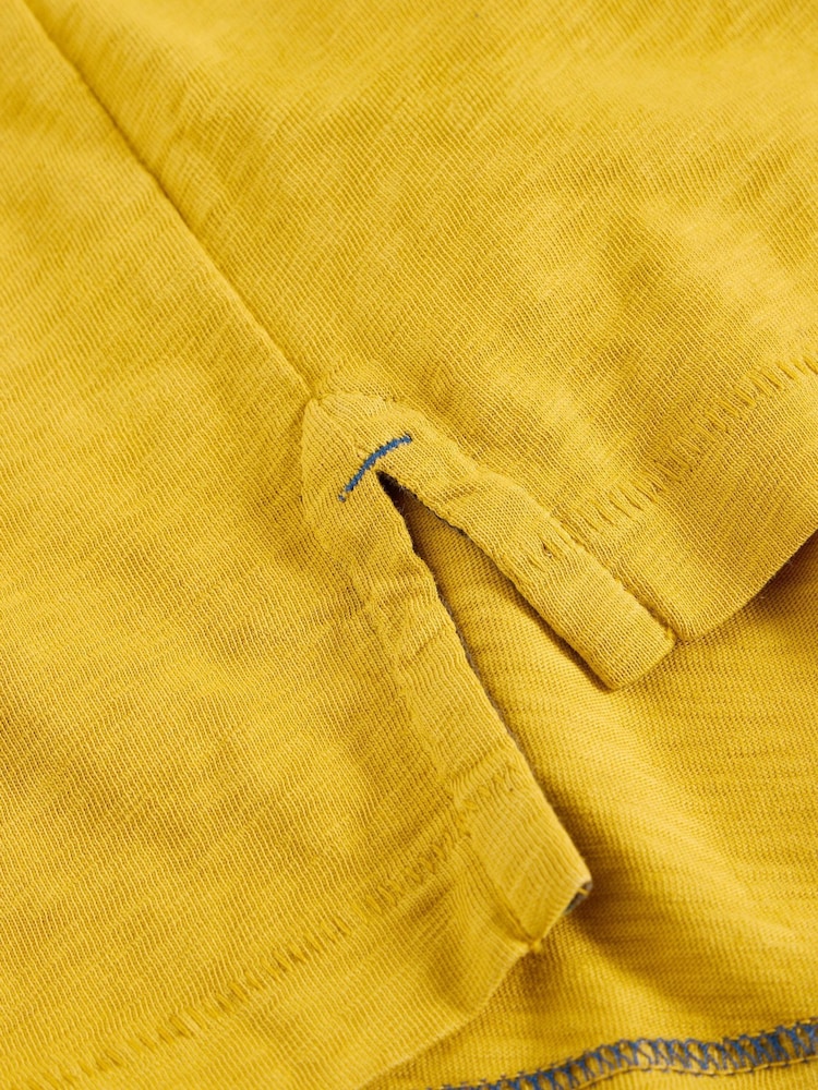 White Stuff Yellow Abersoch Short Sleeve 100% Cotton T-Shirt - Image 6 of 6