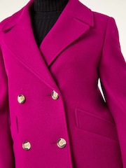 Roman Pink Petite Button Up Collar Coat - Image 5 of 5