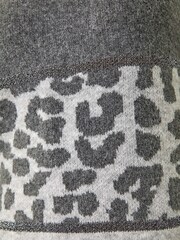 Roman Grey Petite Animal Colourblock Stretch Jumper - Image 5 of 5