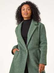 Roman Green Petite Buttoned Coat - Image 2 of 5