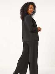 Roman Black Petite Revere Collar Stretch Jacket - Image 4 of 6