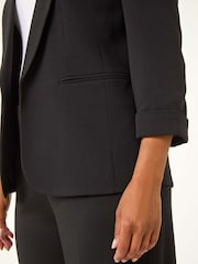 Roman Black Petite Revere Collar Stretch Jacket - Image 6 of 6