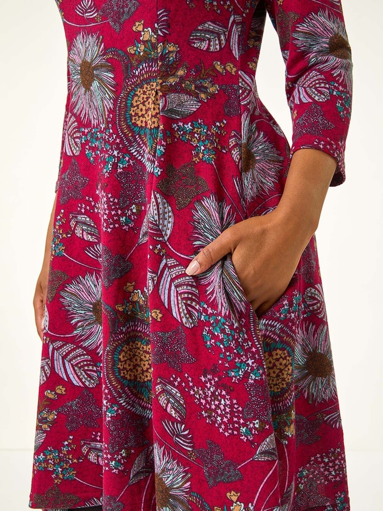 Roman Petite Floral A-Line Dress - Imagen 5 de 5 Roman Petite Floral A-Line Dress - Imagen 5 de 5