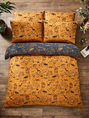 Joe Browns Blue Cosy Autumn Print 200TC Brushed Cotton Duvet Cover and Pillowcase Set - Image 2 of 4