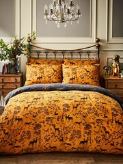 Joe Browns Blue Cosy Autumn Print 200TC Brushed Cotton Duvet Cover and Pillowcase Set - Image 4 of 4