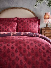 Joe Browns Purple Reversible Boho Floral 200TC Cotton Sateen Duvet Cover and Pillowcase Set - Image 4 of 4