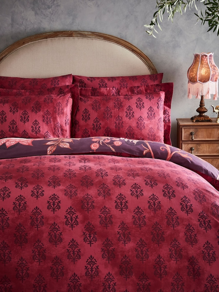 Joe Browns Purple Reversible Boho Floral 200TC Cotton Sateen Duvet Cover and Pillowcase Set - Image 4 of 4