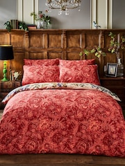 Joe Browns Cream Crest and Floral Print Reversible 200TC Cotton Sateen Duvet Cover and Pillowcase Set - Image 4 of 5