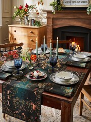 Joe Browns Green Forest Print Tassel-Trim Table Runner - Image 3 of 4