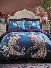 Joe Browns Blue Reversible Phoenix Chinoiserie 200TC Cotton Sateen Duvet Cover and Pillowcase Set - Image 3 of 4