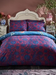 Joe Browns Blue Reversible Phoenix Chinoiserie 200TC Cotton Sateen Duvet Cover and Pillowcase Set - Image 4 of 4