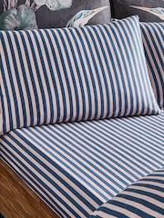 Joe Browns Grey Striped 200TC Cotton Sateen Fitted Sheet - Image 2 of 2
