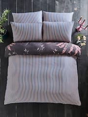Joe Browns Grey Reversible Hand-Painted Heron 200TC Cotton Sateen Duvet Cover and Pillowcase Set - Image 2 of 4