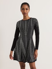 Phase Eight Black Lexie Stud Dress - Image 1 of 7