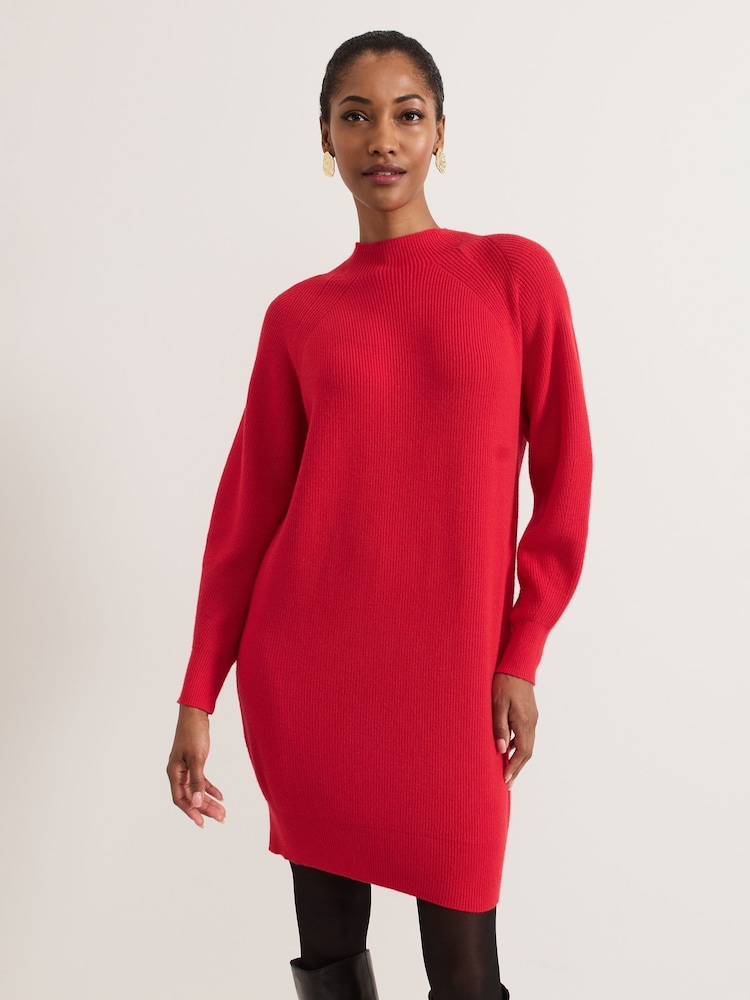 Phase Eight Red Eliana Jumper Dress - Image 1 of 6 Phase Eight Red Eliana Jumper Dress - Image 1 of 6