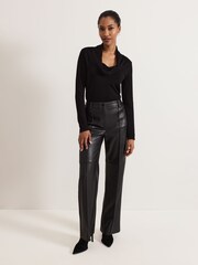 Phase Eight Black Lottie Cowl Neck Knit Jumper - Image 3 of 7