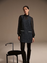 Phase Eight Blue Sabine Tweed Dress - Image 1 of 12