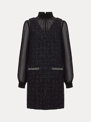 Phase Eight Blue Sabine Tweed Dress - Image 12 of 12